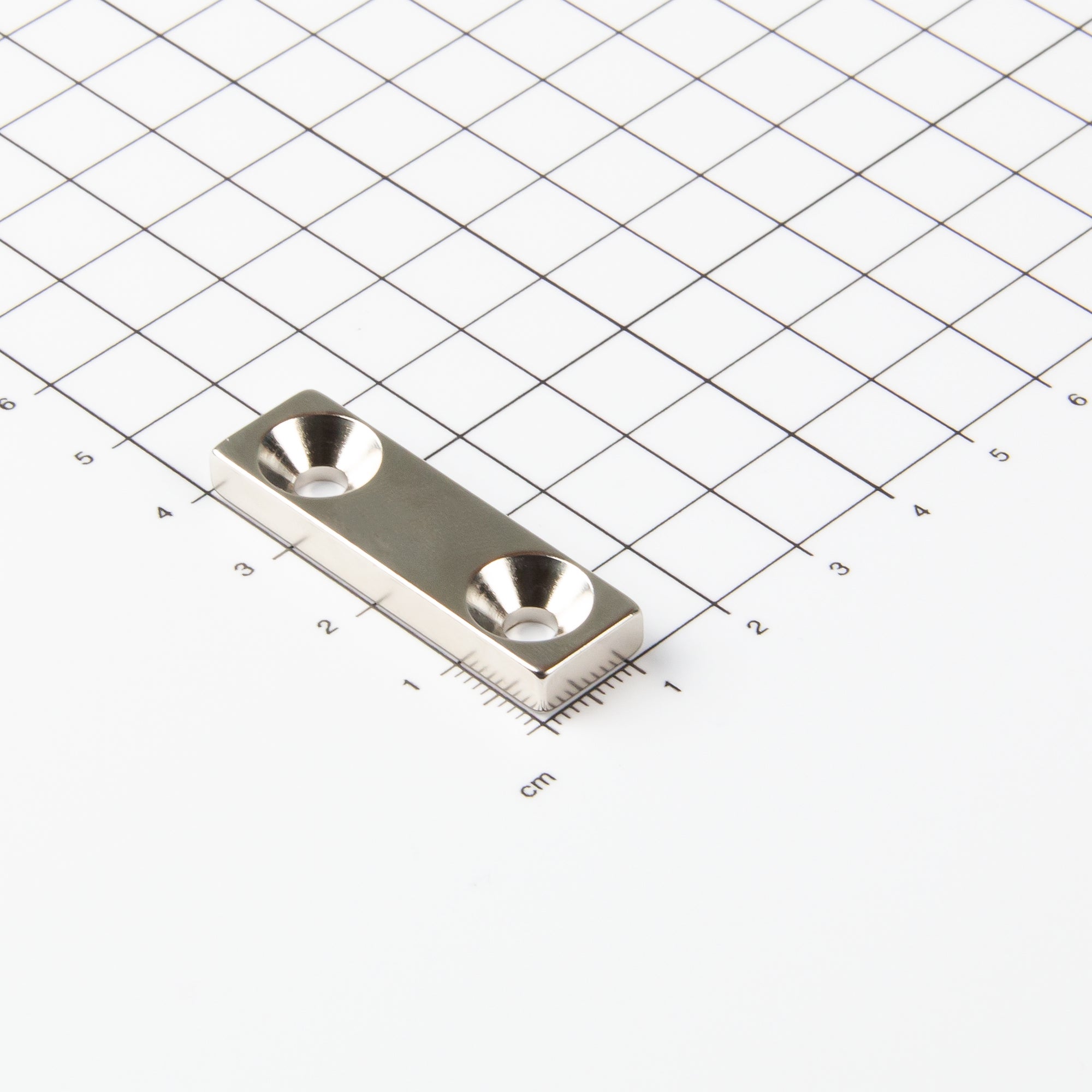 Magna-c Neodym-blockmagnet 40x12x5mm Mit Konischer Senkung