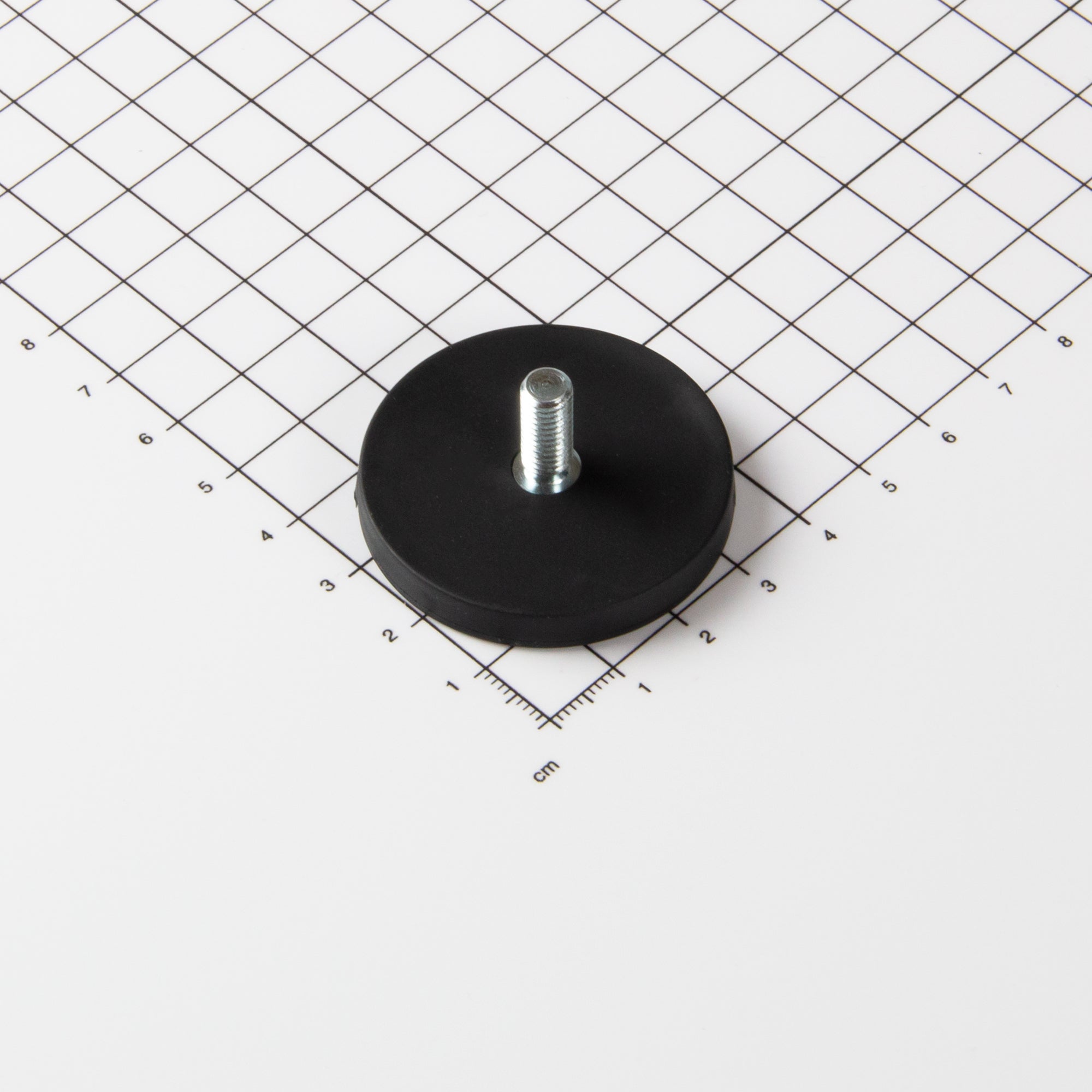 Magna-c Gummiertes Magnetsystem Ø43x6mm Mit Gewindezapfen