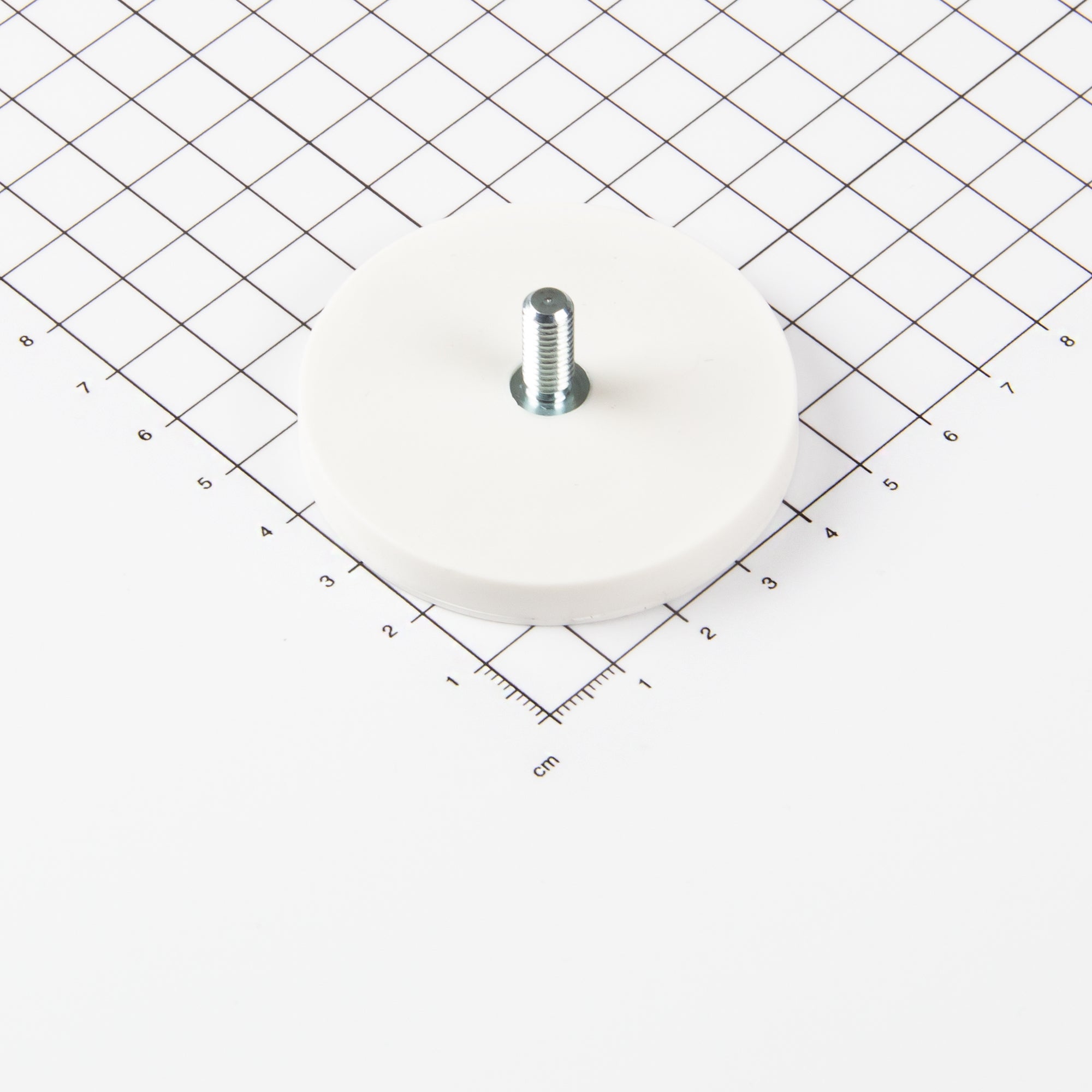 Magna-c Gummiertes Magnetsystem Ø57x7,6mm Mit Gewindezapfen