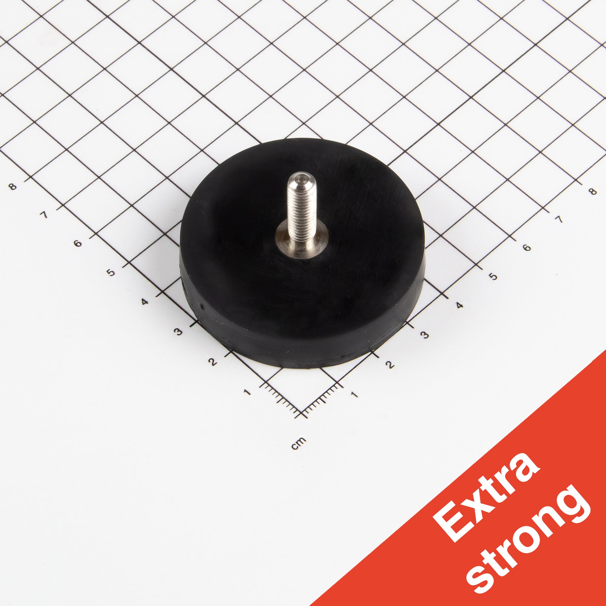 Magna-c Gummiertes Magnetsystem Ø50x10,5mm Mit Gewindezapfen