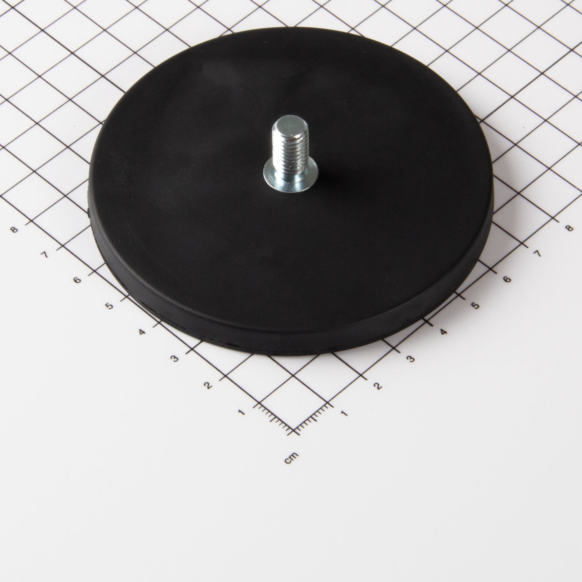 Magna-c Gummiertes Magnetsystem Ø88x8,5mm Mit Gewindezapfen