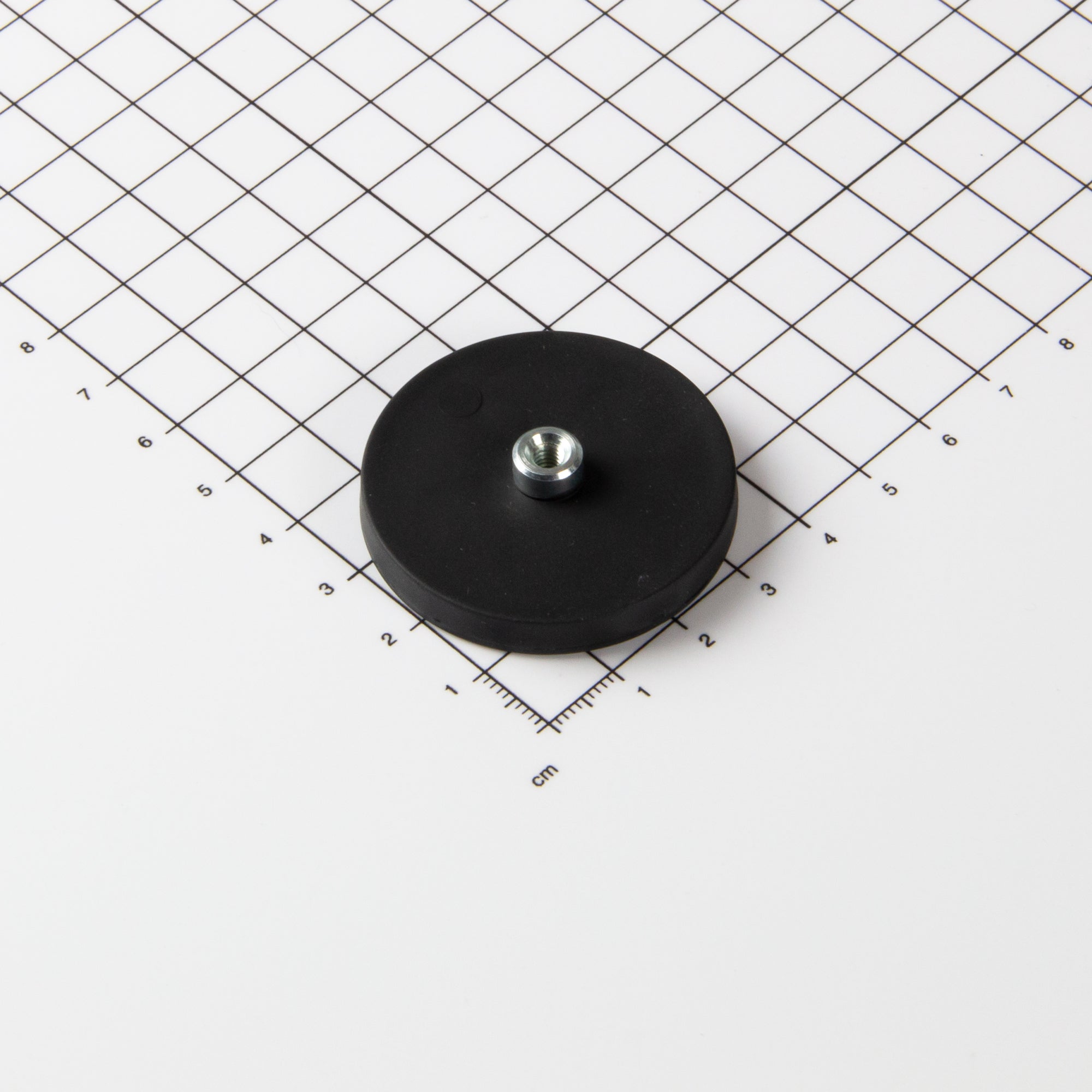 Magna-c Gummiertes Magnetsystem Ø43x6mm Mit Gewindebuchse