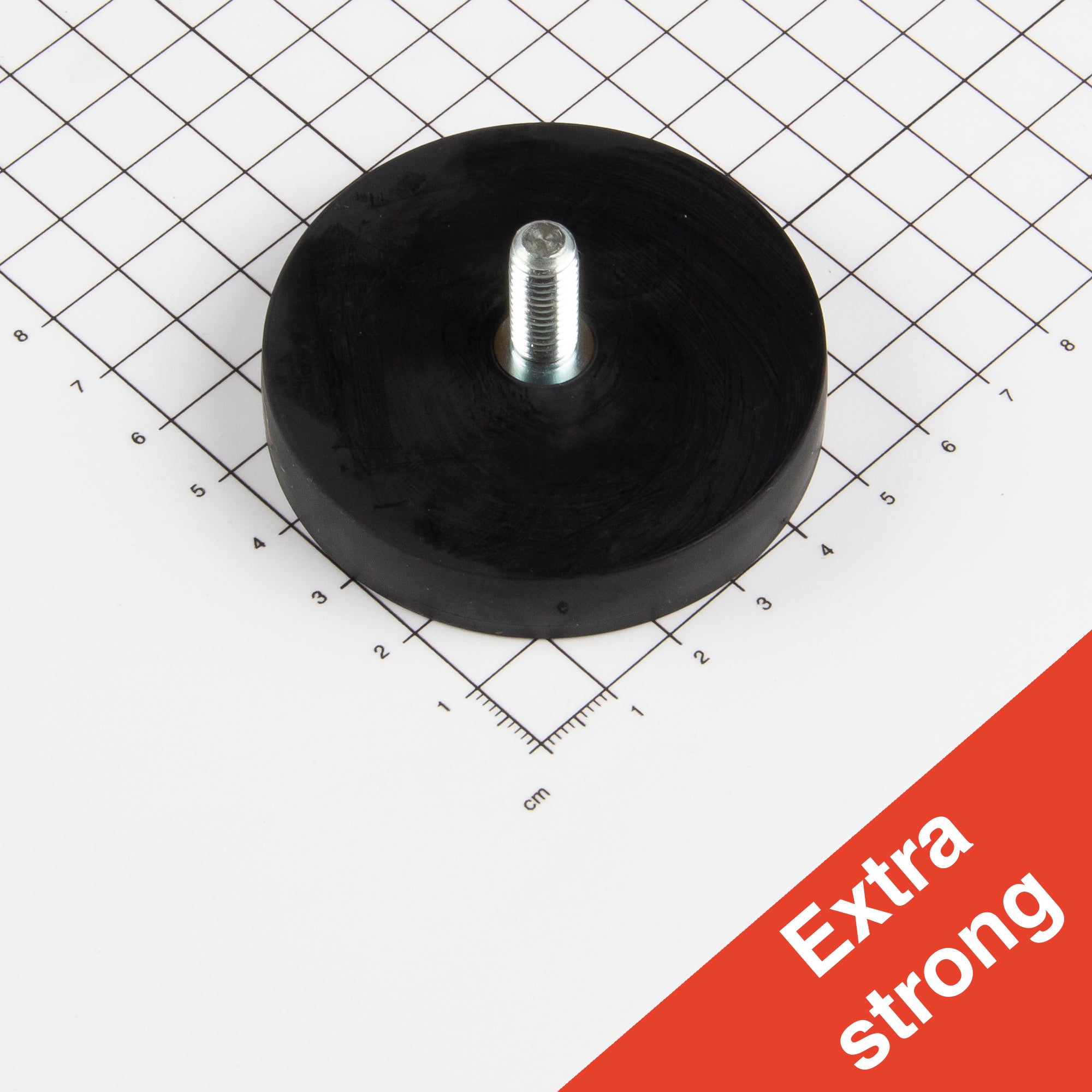 Magna-c Gummiertes Magnetsystem Ø64x11,5mm Mit Gewindezapfen