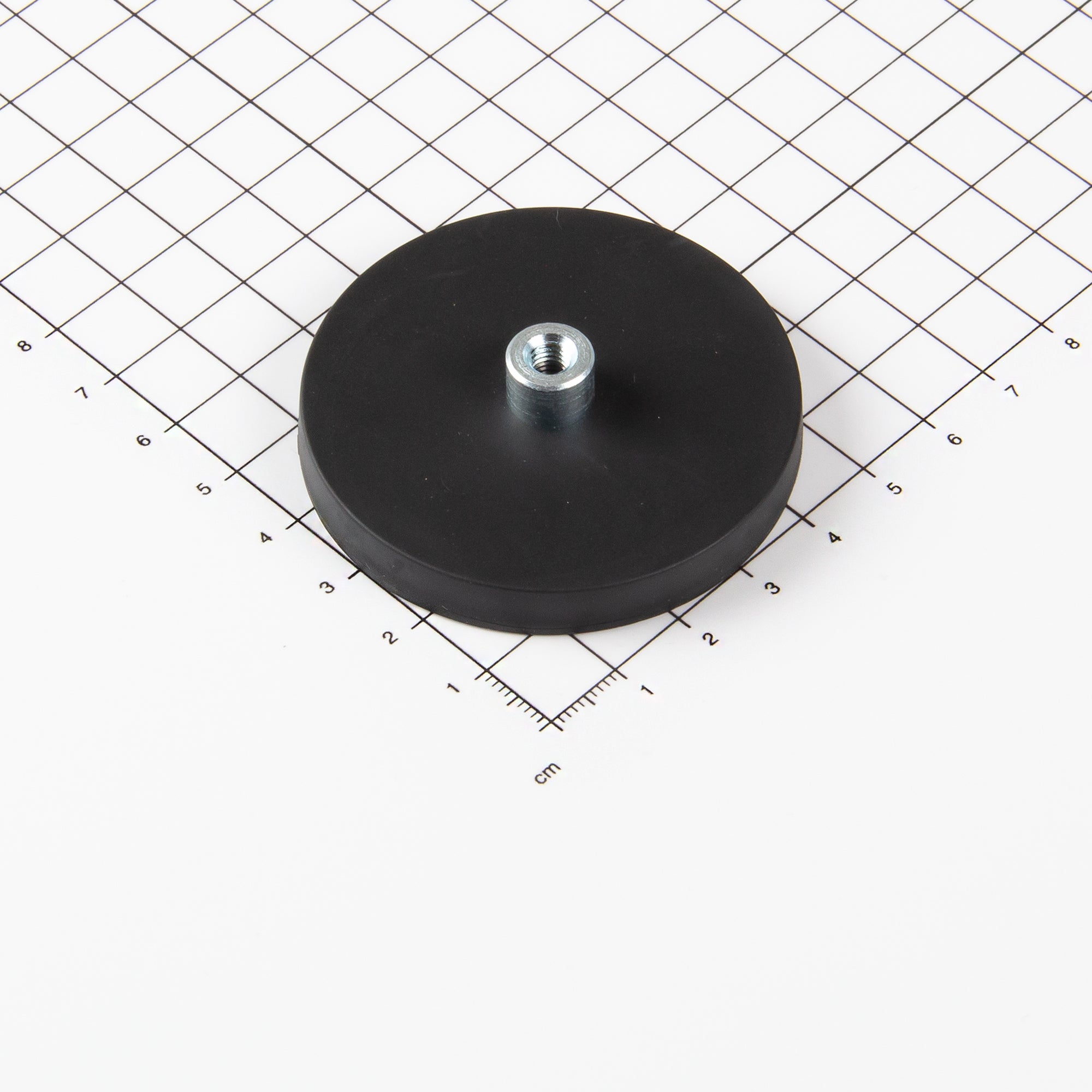 Magna-c Gummiertes Magnetsystem Ø57x7,6mm Mit Gewindebuchse