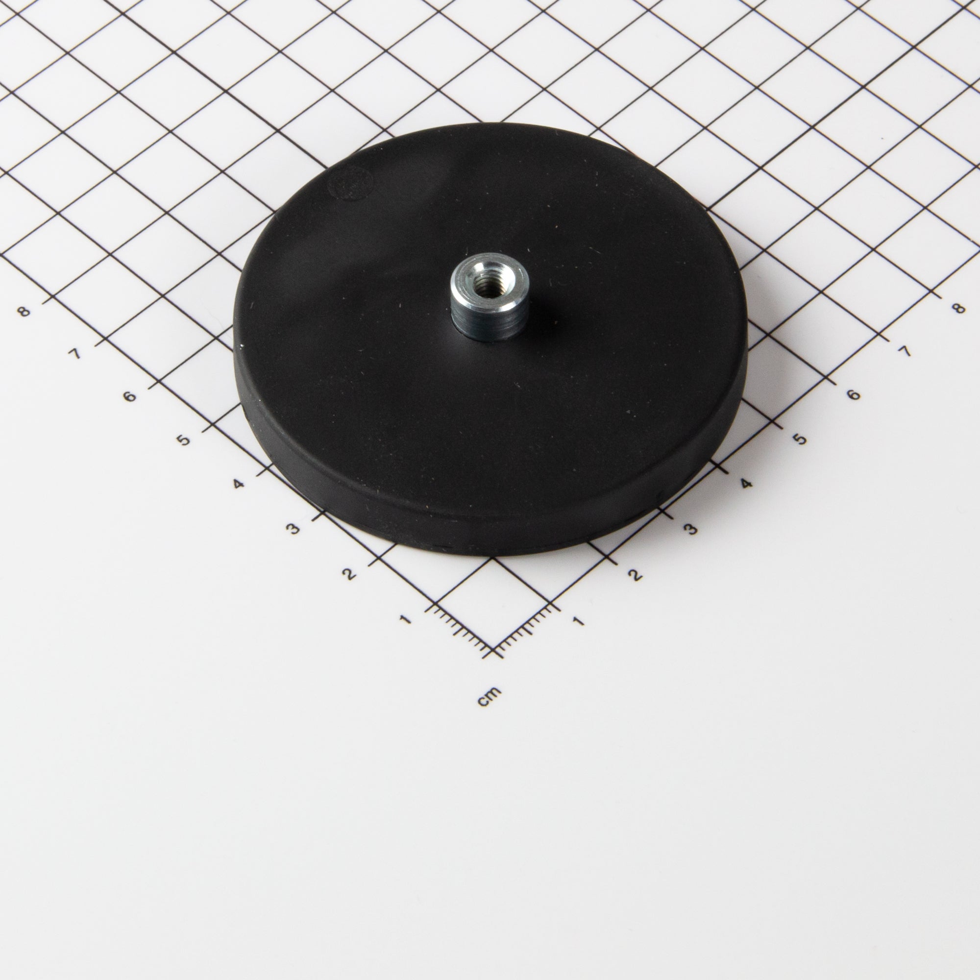 Magna-c Gummiertes Magnetsystem Ø66x8,5mm Mit Gewindebuchse