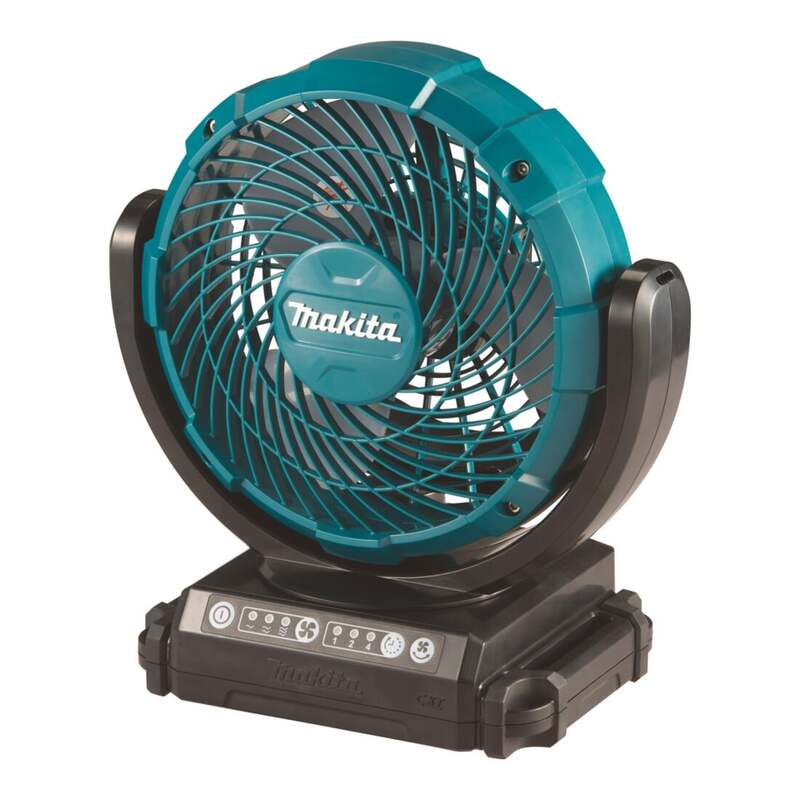 [neuwertig] B-ware Makita Akku-lüfter Standventilator Mit Oszillation 3 Stufen Kunststoff Türkis