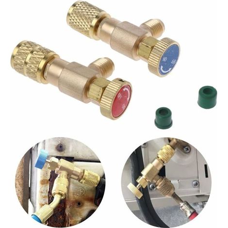 Maryplast-2 Stück R410a R22 Kältemittel Adapter, Schnellkupplung Sicherheitsventil Für Klimaanlage