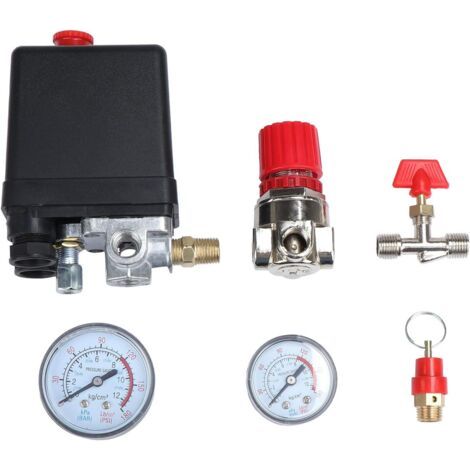 Maryplast-druckschalter Für Luftkompressor, Mit Manometer Und Reglerventil