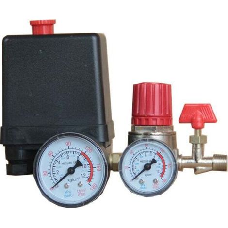 Maryplast-kompressor Druckschalter Mit Manometer (kunststoff-manometer) Und Reglern