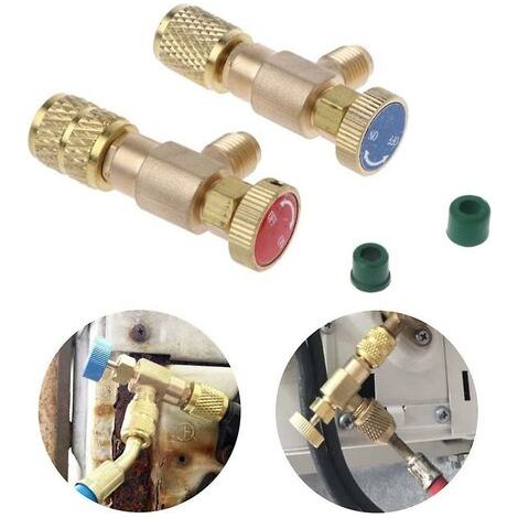 Maryplast-2er Set Klimaanlagen Adapter R410a R22, Schnellkupplung Mit Sicherheitsventil