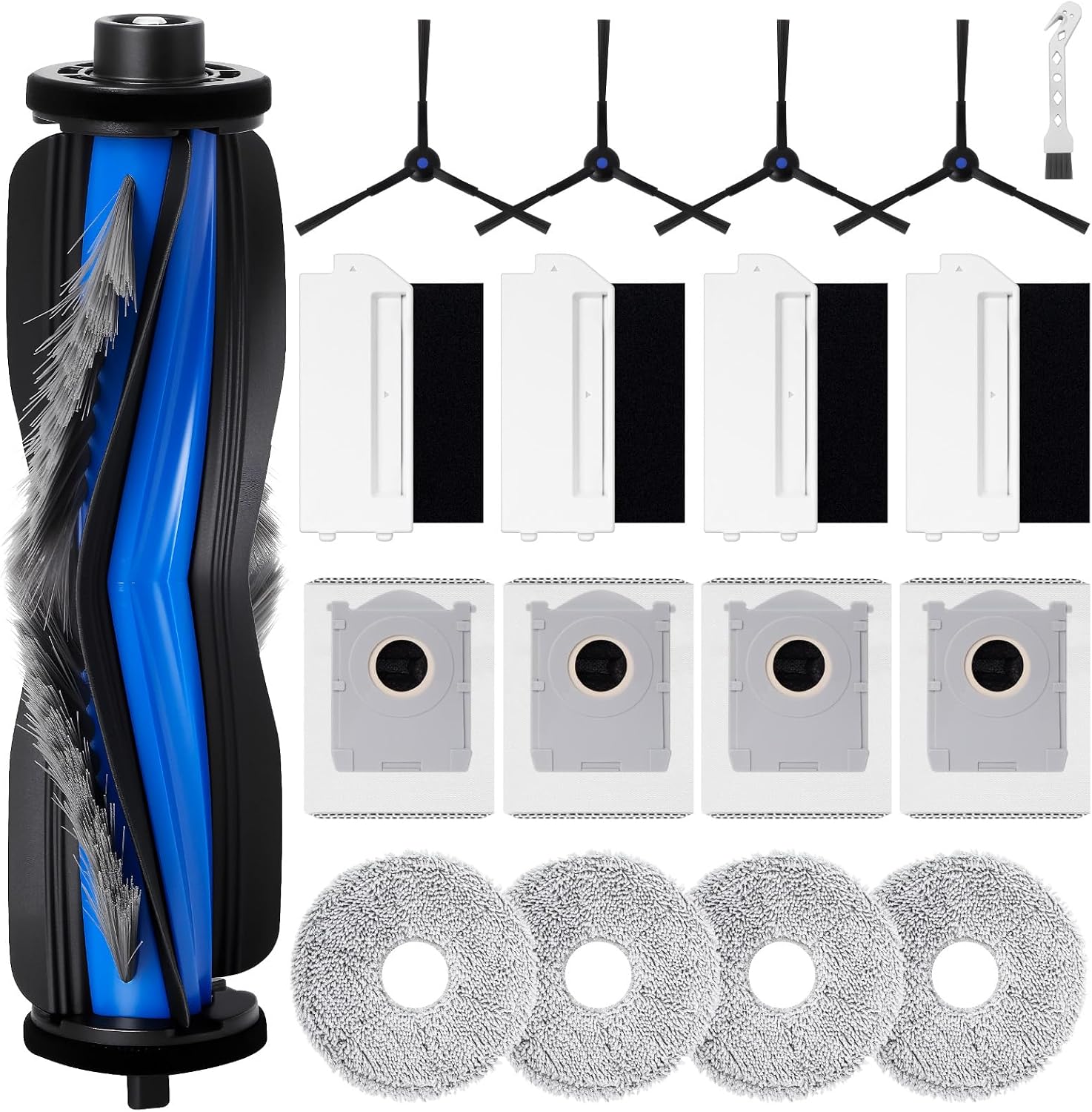 Set D'Zubehör Für Ecovacs Deebot Mini Roboter Staubsauger, 1 Bürste Principale, 6 Bürsten Latérales, 4 Filter, 4