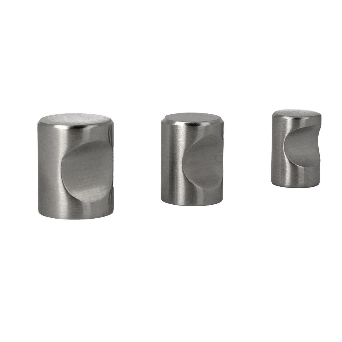 Möbelbeschlag Möbelknopf Edelstahl Matt Gebürstet Zylinderknopf Küchenknopf 18mm