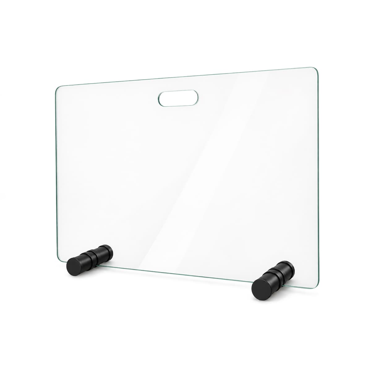 Klarglas Funkenschutzscheibe Für Kamin 8mm Esg-sicherheitsglas Mit Standfüßen