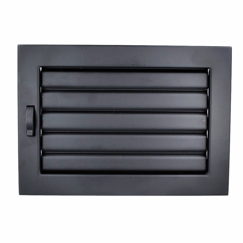 Lüftungsgitter Warmluftgitter Kaltluftgitter Lamellen Schließbar Schwarz 450x220mm