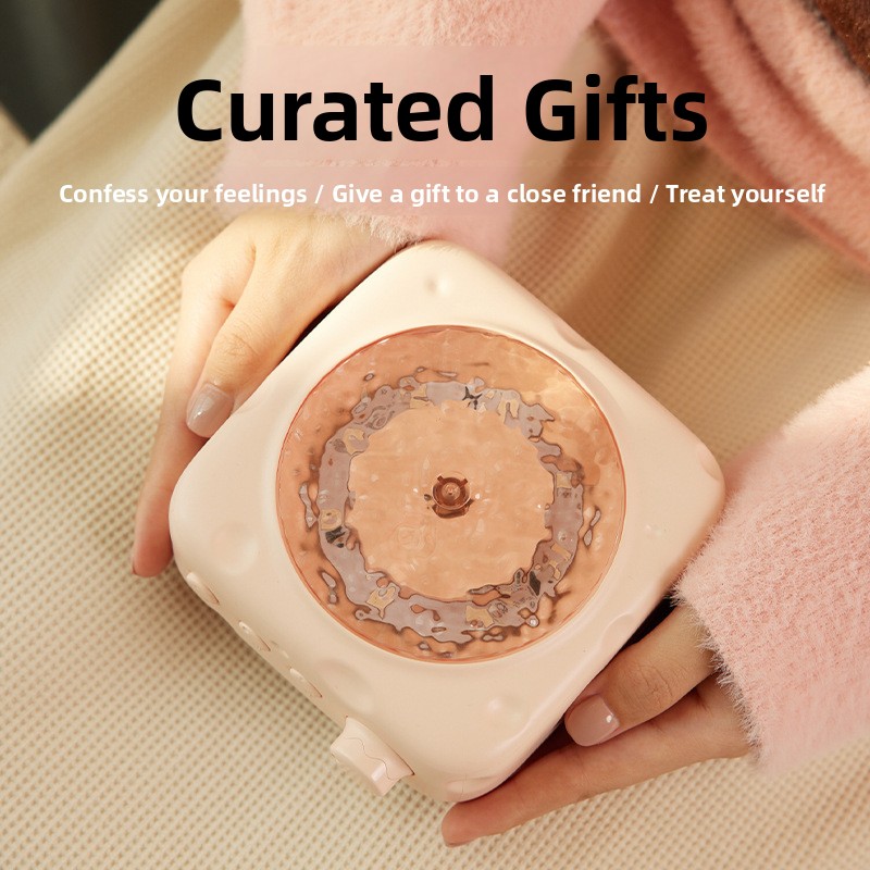 Bluetooth Lautsprecher Wellenprojektor Retro Design Stimmungslampe Geschenk Rosa