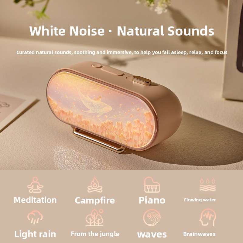 Bluetooth Lautsprecher Und Stimmungslampe Stil Illustriert Büro Geschenkidee Rosa