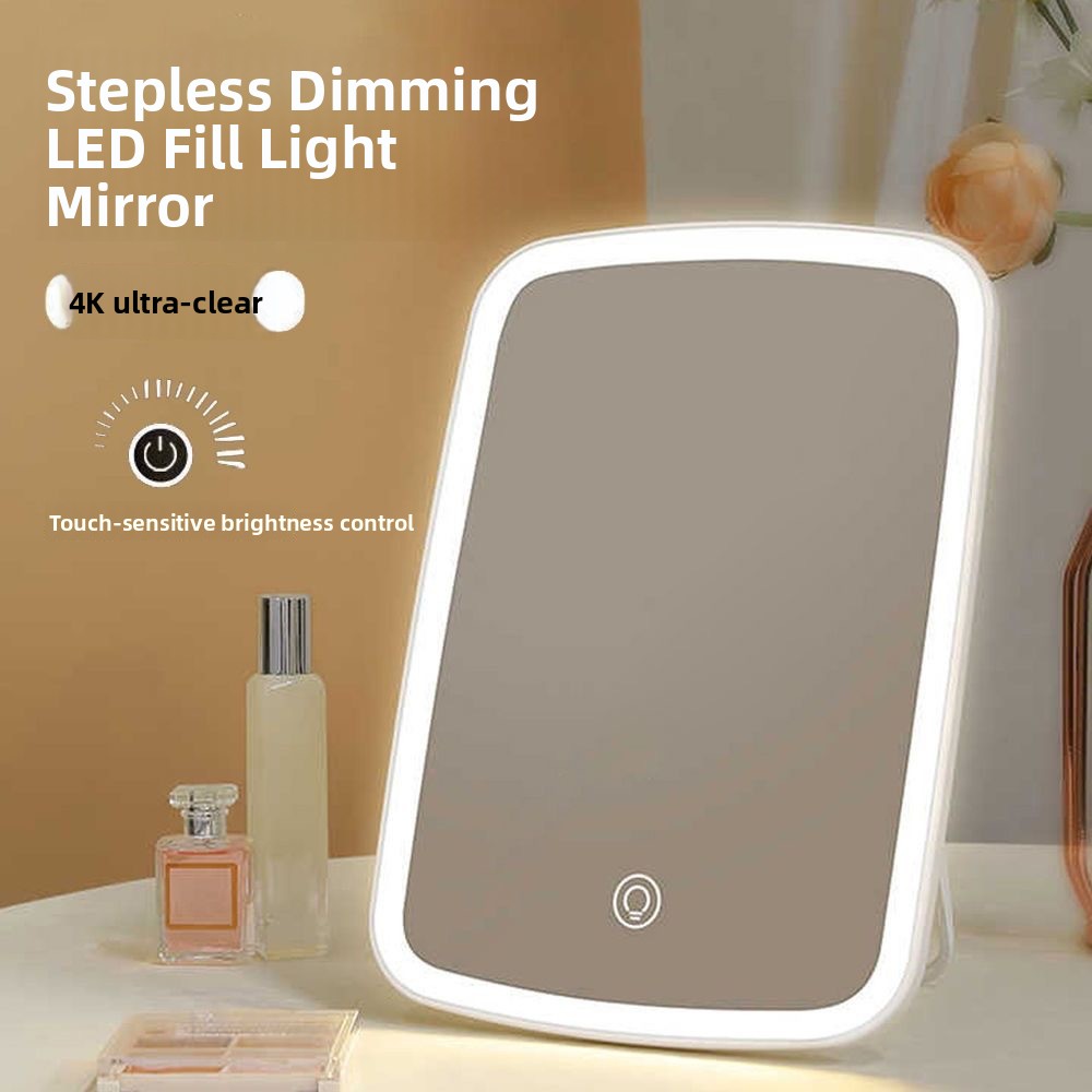 Led Make-up Spiegel Faltbar 3 Farben Beleuchtung Portabel Student Wohnheim Trend