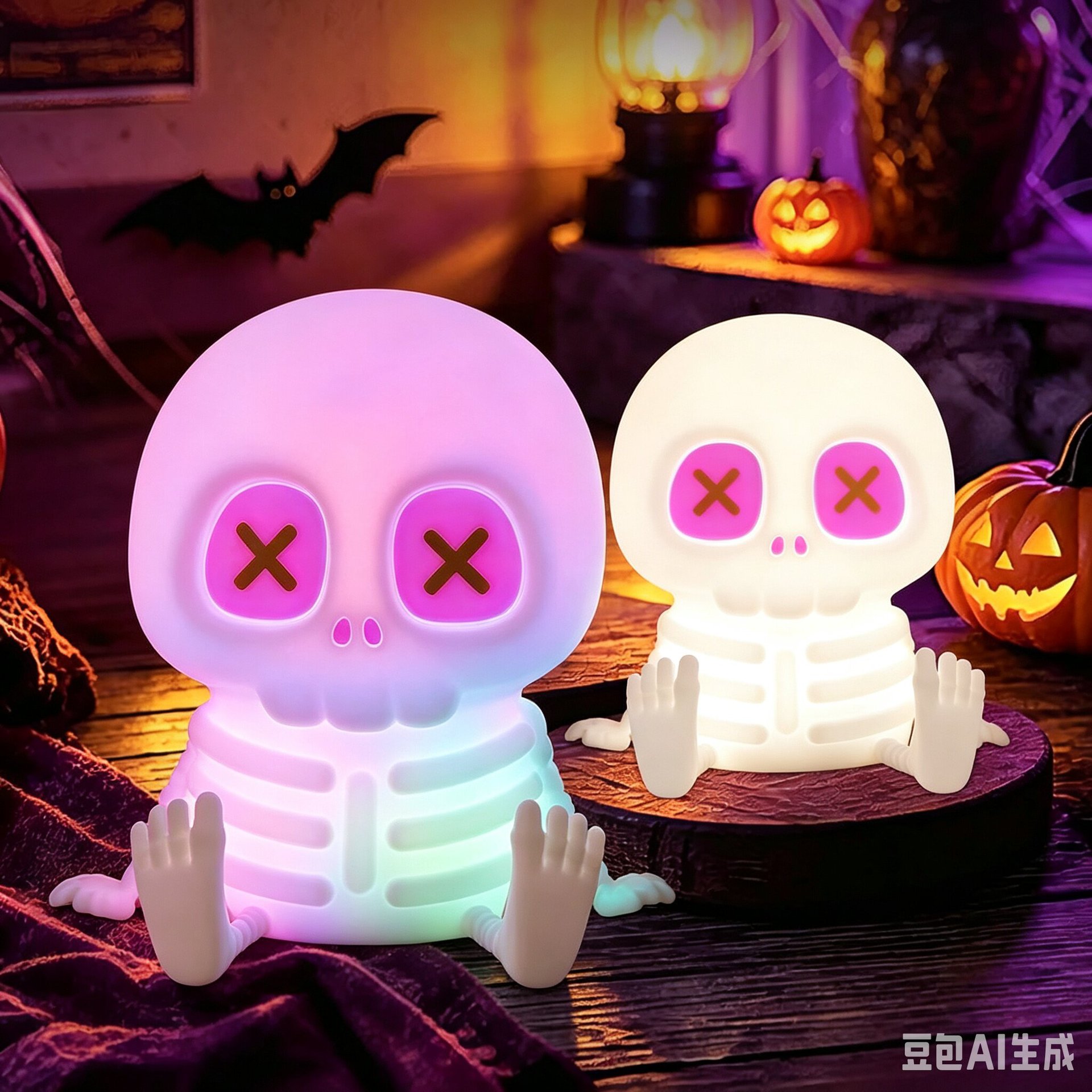 Halloween Totenkopf Lampe Silikon Taktil Kinder Nachtlicht Geschenk Original Standardlicht