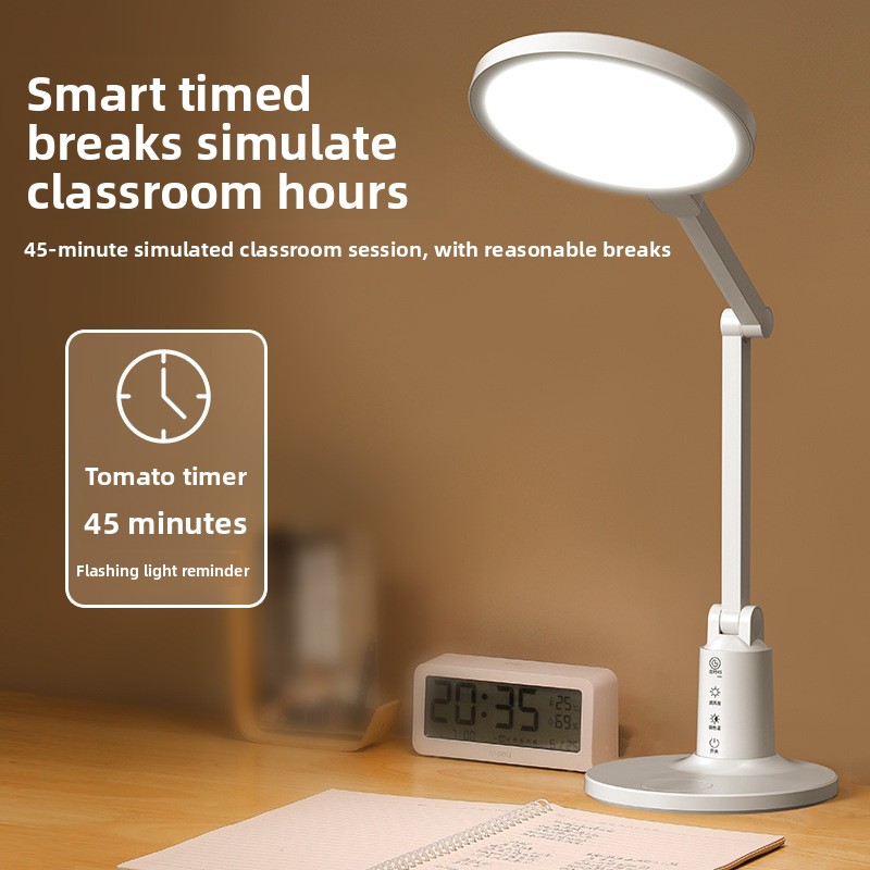 Led Lampe Rund Faltbar Wiederaufladbar Timer Hohe Farbwiedergabe Studium Wohnheim