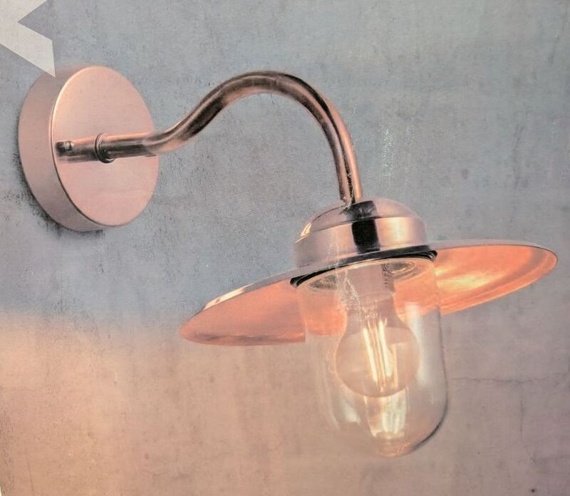 [neuwertig] B-ware Nordlux Außenwandleuchte E27 Kupfer Wandleuchte Gartenlampe Ip54 270x390mm