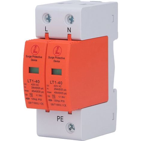 Eosnow, Überspannungsschutz Ac 2p Feuerhemmend 36mm Hutschiene Installation Blitzschutzvorrichtung 420v