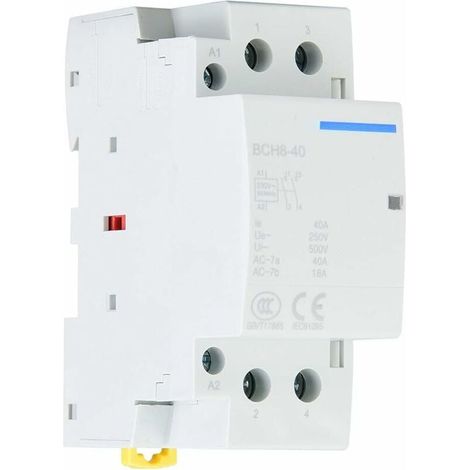Haushalts-wechselstrom-schütz 2p 2no 40a 220v/230v Modularer Schütz, Montage Auf Din-schiene 35mm Automatisierungsschütz 50/60hz, Maximale Schaltfrequenz 30 Mal/h