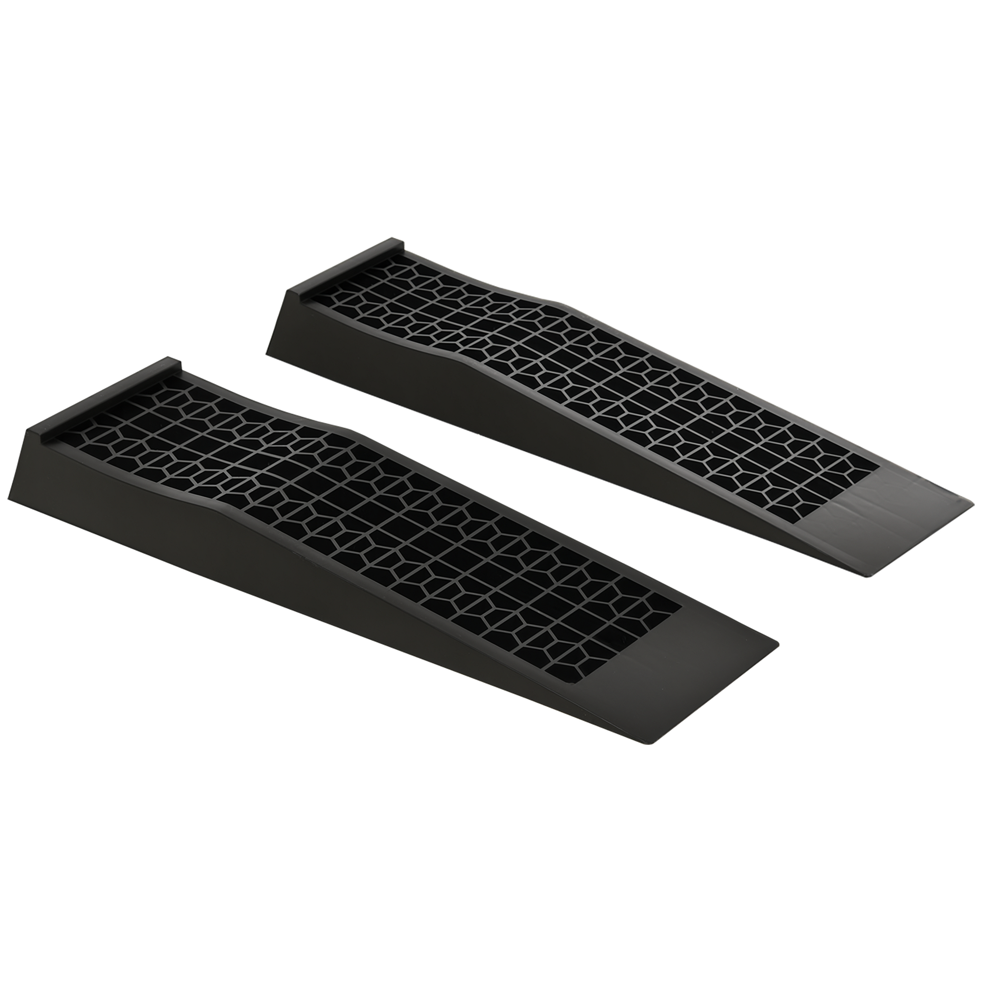2 Auffahrrampen Auto / Transporter, Pp, Bis 3 T, 70x19,5x7,8 Cm, Schwarz