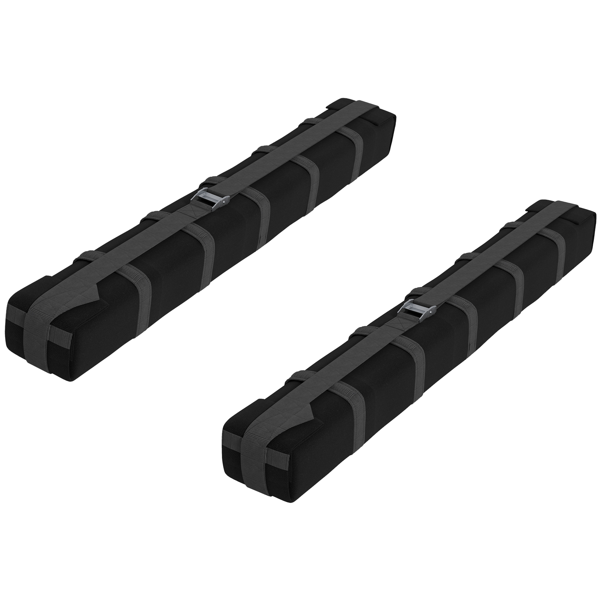 2er Set Auto-dachgepäckträger, Querleisten, Bis 75 Kg, 85x10x8 Cm, Schwarz