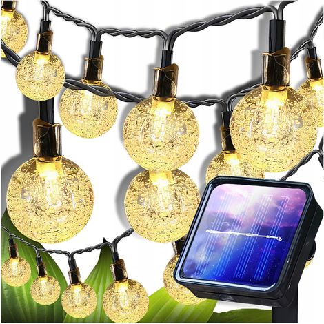 6 M Lange Solar-gartenlichterkette Mit 50 Lichtern Für Den Balkon