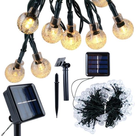 12 M Lange Led-solar-gartenlichterkette, 100 Stück.
