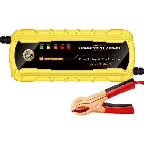 12v 2a Jaunebatterieladegeräte 12v Für Autos Und Motorräder Im Großhandel, Modell Mit Intelligentem Led-impulsdisplay, Kompatibel Mit Blei-säure-batterien.