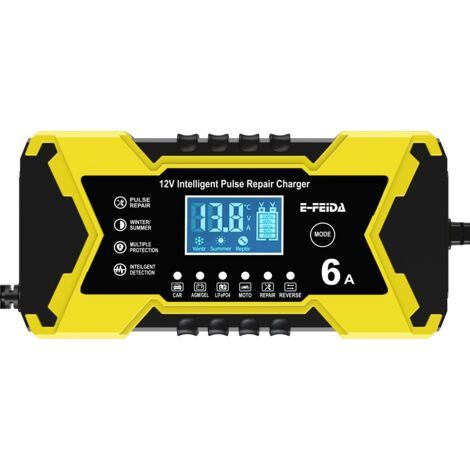 Gelb, 12 V 6 A Autobatterieladegerät, 12-v-ladegerät Für Blei-säure-batterien