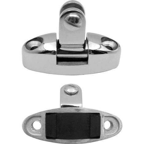 2 Stück Bimini-top-scharniere, Deck-schwenkscharnier, Seitliche Montage Aus Edelstahl 316 Mit Gummipuffer (ohne Schrauben)