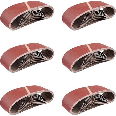 5er Set Schleifbänder 75 X 533 Mm Sortiment Körnungen 40/60/80/120/180 Korund Für Das Schleifen Von Hartholz Verlängerte Lebensdauer