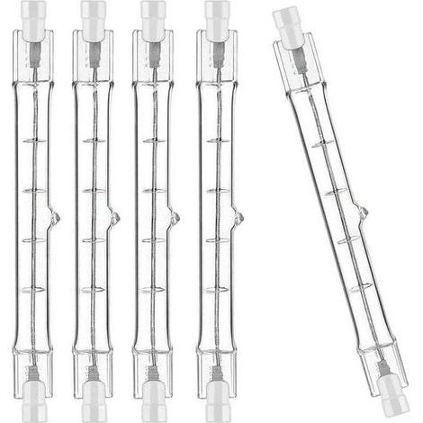 5er-pack R7s Halogenlampe 118mm 300w 230v, R7s Halogenstab 118mm, Dimmbare R7s-halogenlampe Mit Stab Für Baustrahler, Landschaftsbeleuchtung Für Arbeitsbereiche, Wohnzimmerbeleuchtung