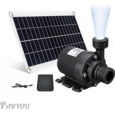 50-w-solarpumpe (800 L/h, 12 V Dc) – Maximale Fördermenge: 800 L/h – Förderhöhe: 5 M – Gehäuse Aus Abs Und Metall, Geeignet Für Gärten Und Teiche – 12 V Dc