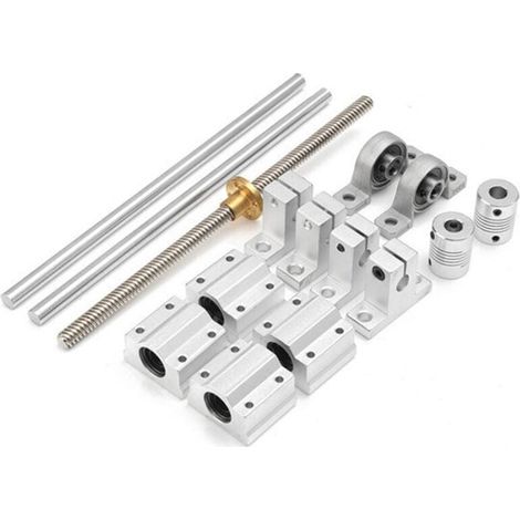15 Stück/set 400mm Optische Achse Führungsschiene Linearlagerführung Wellenhalter Trapezgewinde-set