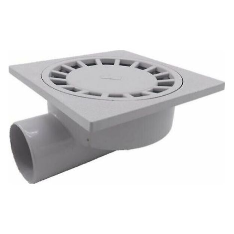 Par 200 Mm X 200 Mm Ablauföffnung 75 Mm Bodenablauf Badezimmer Feuchtraum Dusche Kunststoff Pvc 1 Stück - Weiß