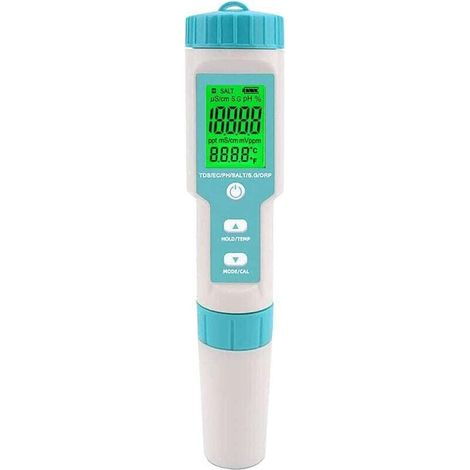 Testeur De Salinité De Piscine, Compteur Ph Et Salinité Numérique 5 En 1 Pour Piscine Et Spa