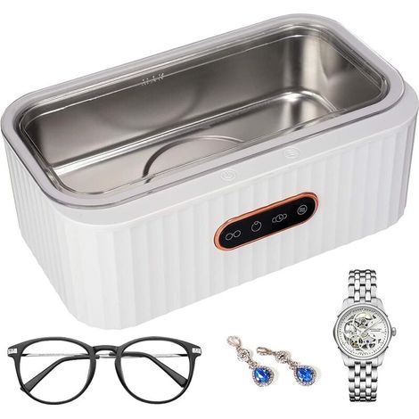 Ultrasonic-reiniger 400 Ml, Professionelle Ultraschallreinigungsanlage Mit 45 Khz, Mit 4 Reinigungsmodi, Touch-funktion, Edelstahl-ultraschallwanne Für Schmuck, Ringe Und Brillen