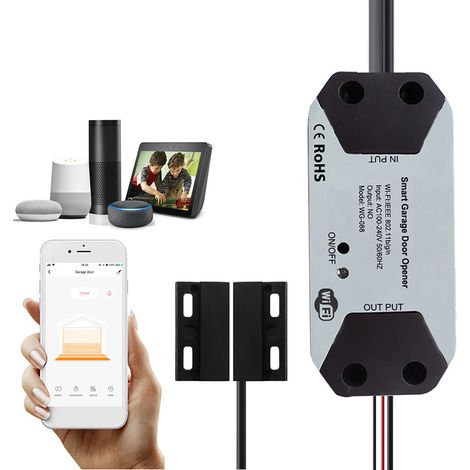 Intelligentes Wifi-garagentor, Fernbedienung Über Tuya Smart Life App, Kabellose Sprachsteuerung Per App Für Assistent Garagentorschalter