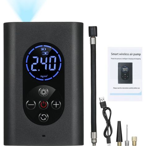 Tragbarer Luftkompressor Mit 150 Psi, Usb-stromversorgung, 4000 Mah, Automatischer Abschaltung Und Integrierter Led-beleuchtung
