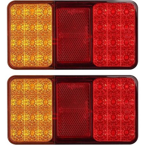 2 Stück Led-heckleuchten E-markiert Blinker Standlicht Mit 2x18 Leds Led-standlicht Wasserdicht Heckbremsleuchte 12v Universal Für Anhänger Fahrzeug Wohnwagen Lkw Traktor