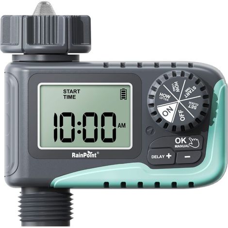 Bewässerungstimer, Programmierbarer Bewässerungstimer Für Schlauch, Schlauch-bewässerungstimer Mit Regenverzögerung/manueller Bewässerung, Digitales Bewässerungs-timersystem Für Rasen