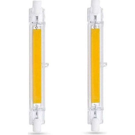Led-r7s-ampoule 118mm 10w Kaltweiß 6000k, 1000lm, Ersatz Für R7s-halogenlampe J118 80w 100w, Dimmbar, Schmale Cob-led-r7s-ampoule 118mm Für Wandleuchte/stehlampe, 2er-pack