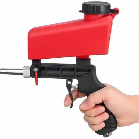 Strahlpistole, Tragbarer Sandstrahlgerät Mit Pneumatischem Sandblaster Und Trichter Zum Entfernen Von Farbschuppen Und Rost