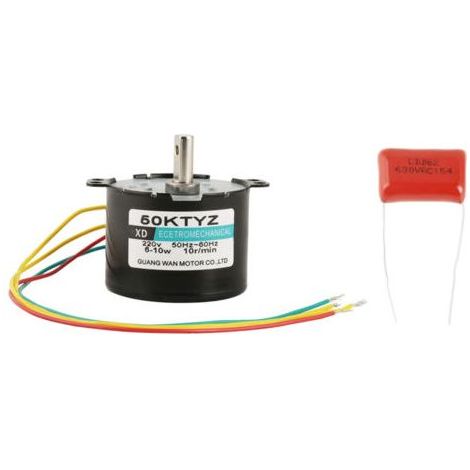 50ktyz Ac 220v 6-10w Permanentmagnet-synchronmotor Cw/ccw Elektromotor Mit Hohem Drehmoment Und Niedriger Drehzahl (10 U/min)