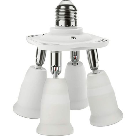 4-in-1-e27-fassung Verteiler, Deckenlampen Adapter (10,5 10,5 12,5 Cm)
