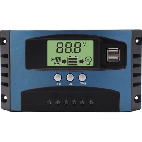 Solarladeregler 12 V 24 V Intelligente Mppt-erkennung Lcd-anzeige Solarpanel-laderegler 30 A (entladung 10 A)