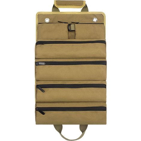Werkzeugtasche Aus Khaki Für Garten, Elektriker Und Tischler, Verstärkte Werkzeugkiste, Autowerkzeug-tasche, Aufbewahrungstasche Für Werkzeuge